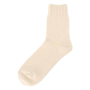 靴下 ワッフル編みソックス