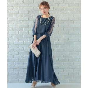 Leja（レジャ） ドレス 「LEJA」ボレロ付きレース刺繍プチハイネック