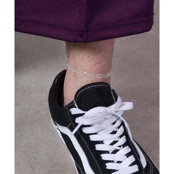 アンクレット シルバー925　デザインチェーンアンクレット メンズ レディース