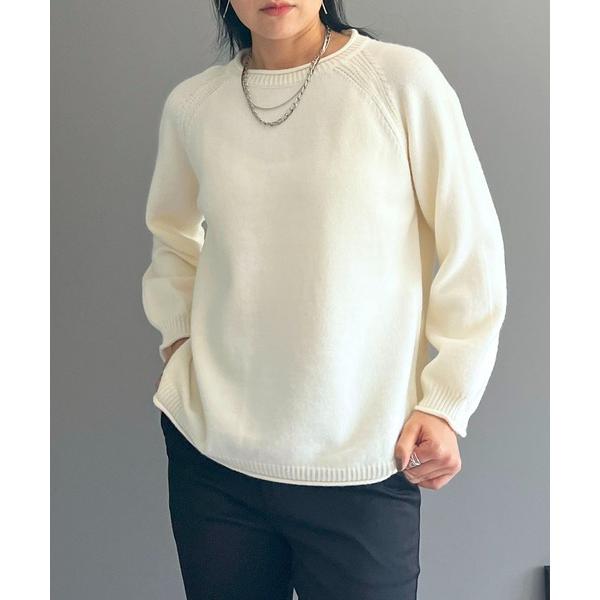 ニット セーター エッジカールボリュームオーバーニット レディース