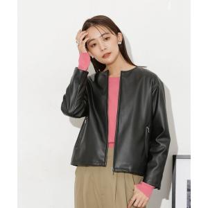 ジャケット ライダースジャケット フェイクレザージャケット