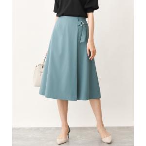 スカート ラップ風デザインフレアースカート/洗えるの商品画像