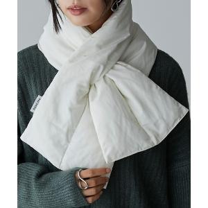 マフラー 「Anss.me」フェイクダウンスリットマフラー