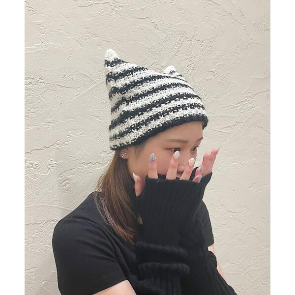 ニット帽 ニットキャップ ネコミミニット帽 レディース