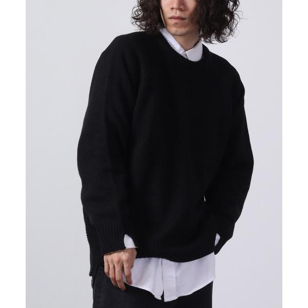 セーター ニット バックケーブルラグランアクリルニット メンズ レディース