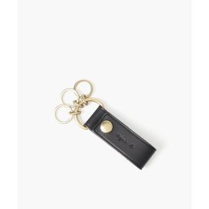 【早い者勝ち】美品【アニエスベー】キーリング 箱付き 黒にシルバー 希少 agnes b. アニエスベー b キーホルダー キーリング ショップ