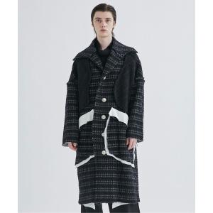 ステンカラーコート 【sulvam/サルバム】HOUNDSTOOTH OVER COAT｜zozo