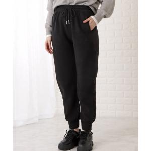 パンツ レディース ワンポイント付ベーシックスウェットパンツ