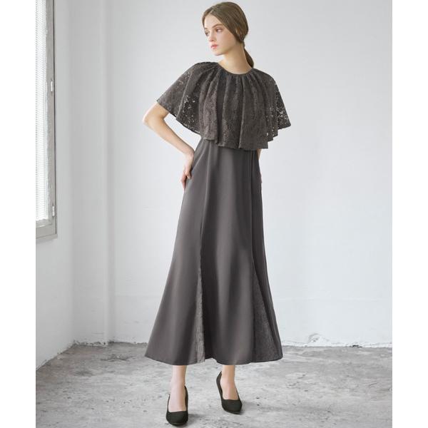 ドレス 「3WAY 着回しを楽しめる」花柄レースケープ・キャミソールワンピース セット マーメイド ...