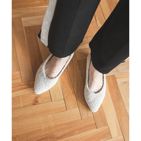 パンプス ポインテッドトゥファーパンプス