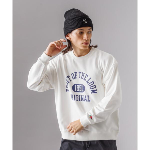 tシャツ 「FRUIT OF THE LOOM」カレッジロゴ ヘビーオンス ルーズ クルーネック ス...