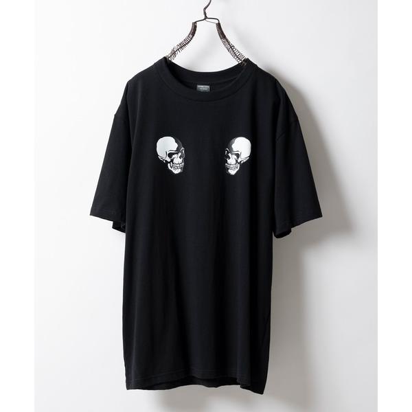 tシャツ SKULL #2 T-SHIRT / フロントスカルモチーフ ＆ アイスホッケーバックモチ...