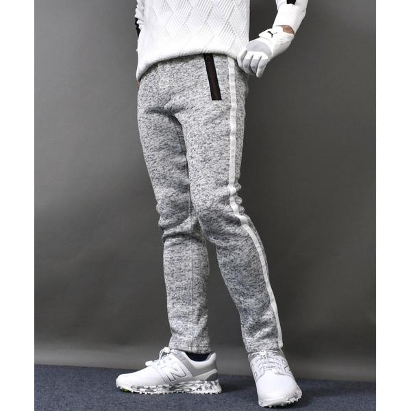 ゴルフ スライバー ニット ストレッチゴルフウェア テーパード ゴルフパンツ メンズ