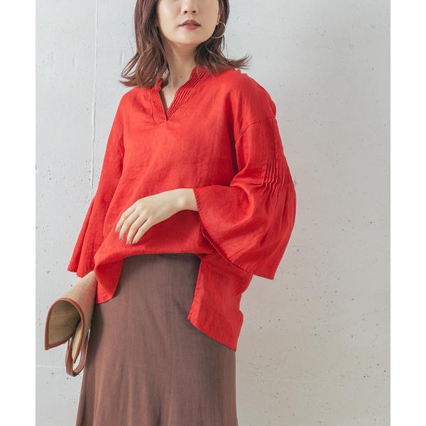 「URBAN RESEARCH ROSSO WOMEN」 7分袖ブラウス FREE レッド レディー...