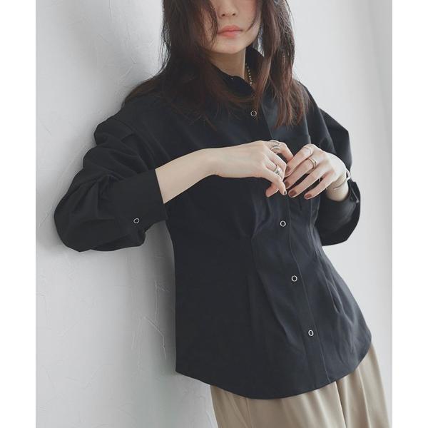 ブラウス シャツ 「RASW」ウエストタックシャツ レディース
