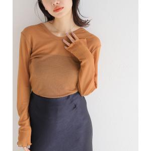 tシャツ Tシャツ 「HAKUJI/ハクジ」 Sheer rib ロングスリーブ プルオーバー｜zozo