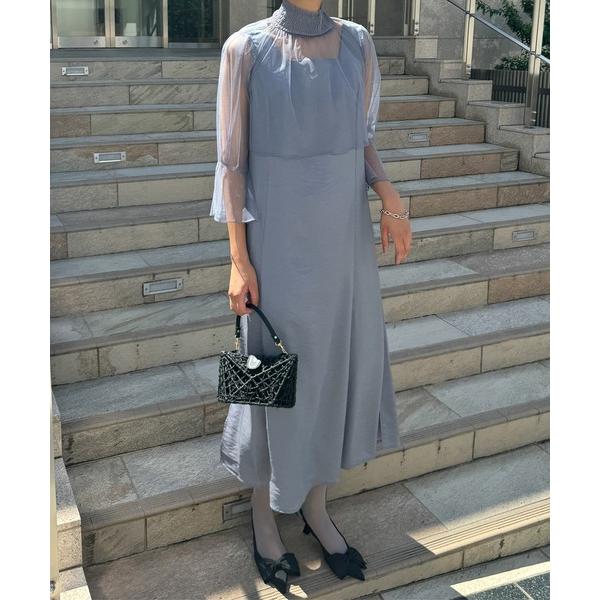 ドレス 卒業式 「Rennka」ハイネックチュールレイヤードワンピース