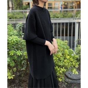 ワンピース パフスリーブニットミニワンピース レディース