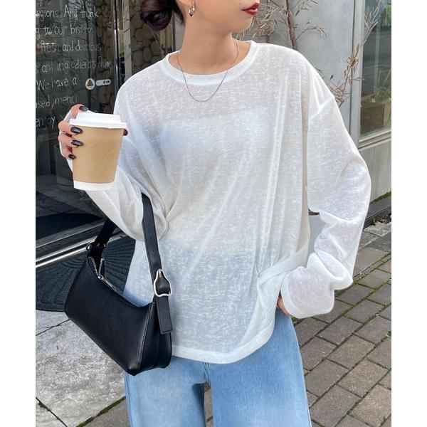 tシャツ スラブシアートップス レディース