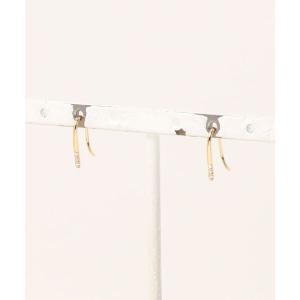 con affetto ピアス K18ダイヤリボンモチーフピアス レディース