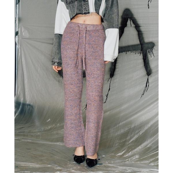 ジーンズ デニム デニムパンツ リブニットパンツ レディース