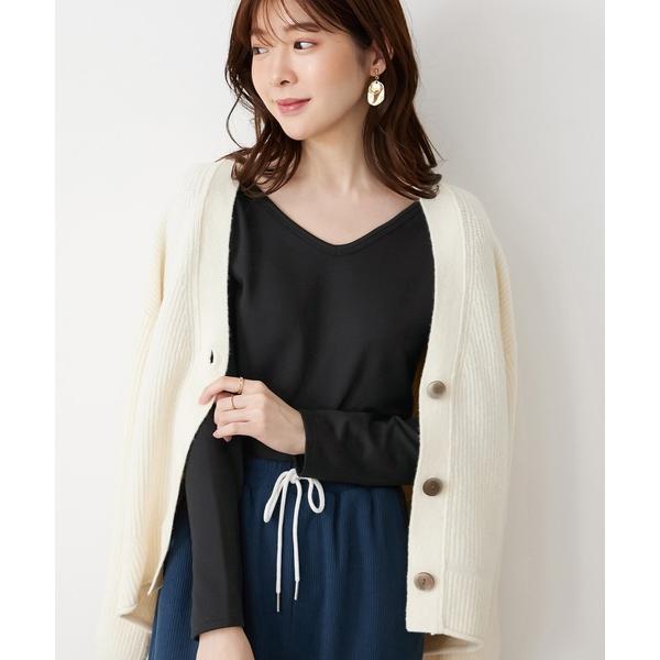 tシャツ 「吸湿発熱・静電気防止・抗菌防臭」あったか裏起毛トップス(2wayネック) レディース