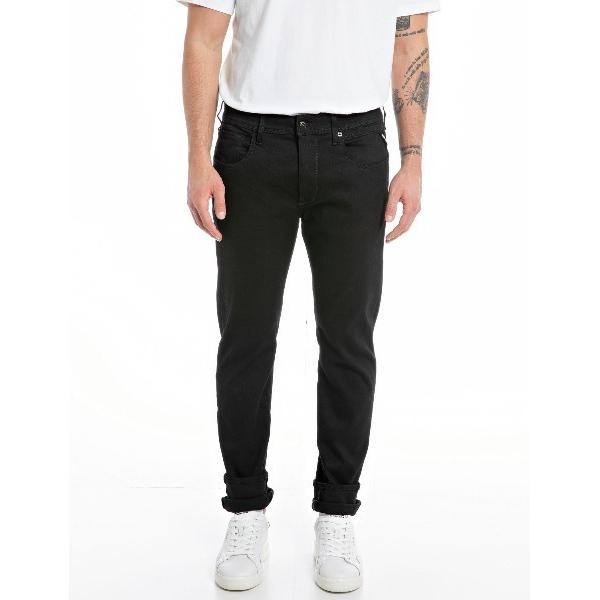 ジーンズ スリムフィットSartoriale Hyperflex オーバーダイブラックデニム メンズ