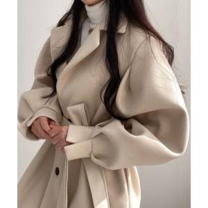 deux amour コート アウター ファー付きツイードコート レディース