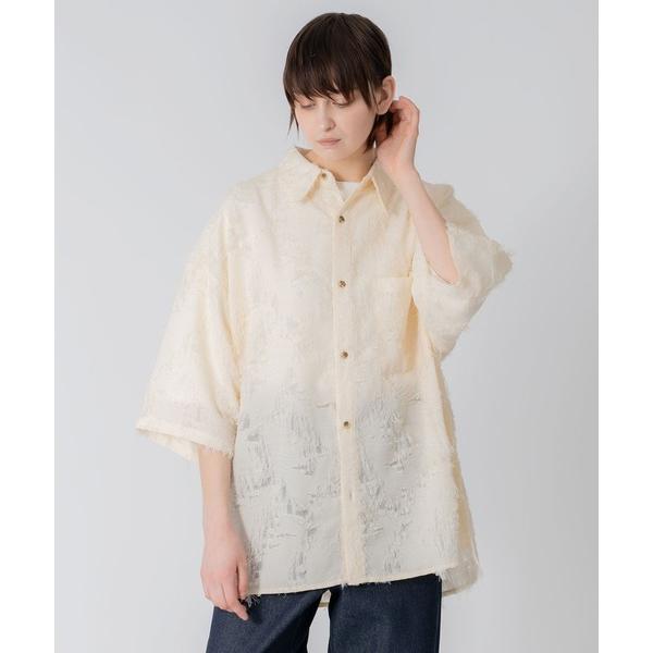 メンズ 「ONCILY」 半袖シャツ LARGE アイボリー