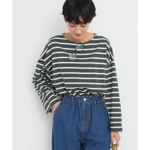tシャツ Tシャツ サイドスリットボーダーカットチュニック