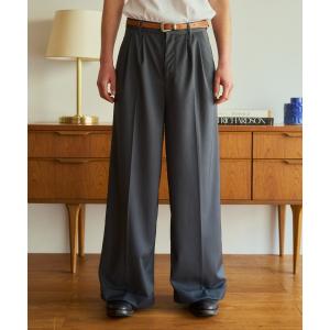 スラックス 2tuck wide baggy slacks / ２タックワイドバギーフレアスラックス メンズ レディース
