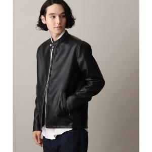 ジャケット ライダースジャケット フェイクレザーシングルライダース