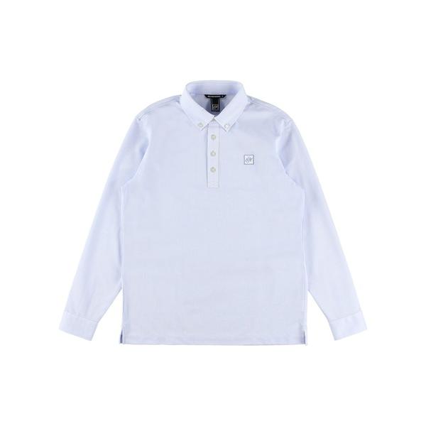 ポロシャツ MENS スーパーハイゲージJQストライプ 長袖シャツ メンズ