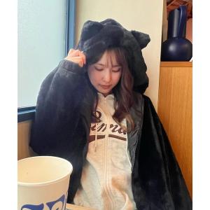 ブルゾン アウター ファーボリュームフードブルゾン レディース