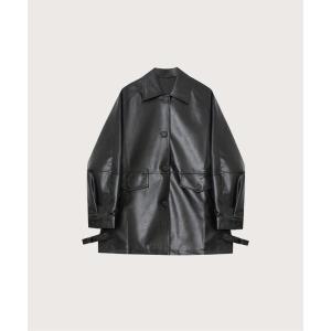 ジャケット ライダースジャケット レディース Silhouette Pu Leather Jacket PUレザージャケット