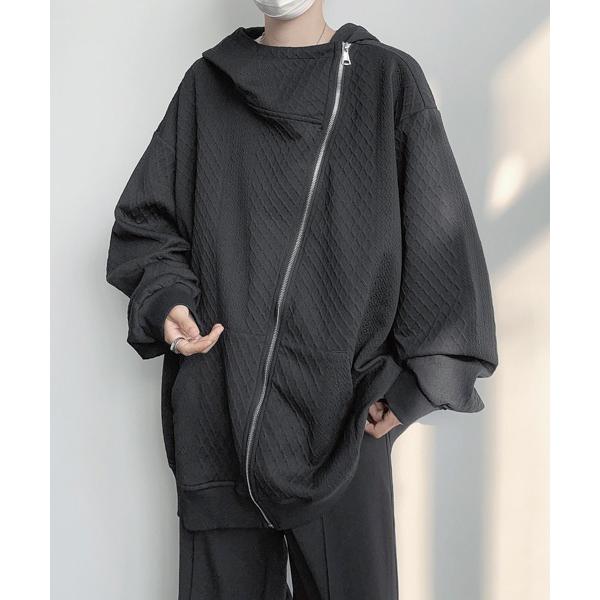 パーカー 「FVLMEN」cable knitting pattern emboss gimmick...