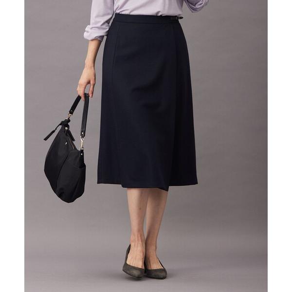スカート 「洗える」ウールスムース スカート