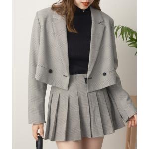 ジャケット テーラードジャケット 袖スリットオーバーショート丈ジャケット