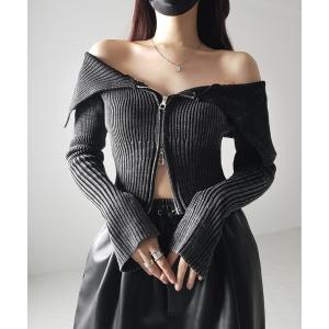 ニット セーター 「 3color 」ダブルジッ...の商品画像