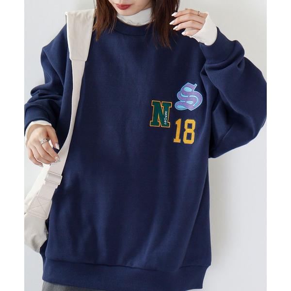 トレーナー スウェット ロゴ刺繍ワッペン ヘビーウエイトビッグサイズトレーナー メンズ レディース