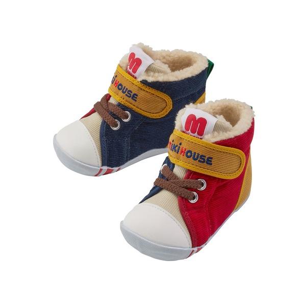 ベビーシューズ ミキハウスロゴボア　ファーストベビーシューズ