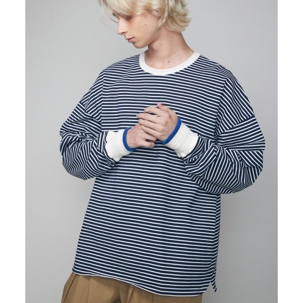 tシャツ rehacer : Open-end Joint Rib border L/S CS / ...