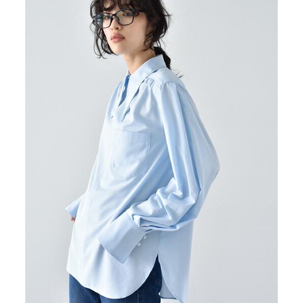 シャツ ブラウス レディース CODE A ｜ long point collar oversize...