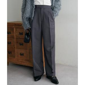 パンツ ウールライクストレートパンツ