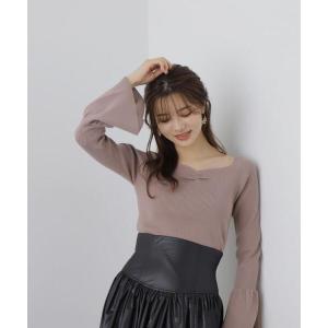 ニット オープンネックフレアスリーブニット / 1213270012 レディース