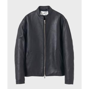 【美品】ブラック レザー ライダース ジャケット ダブル キルティング メンズ レザージャケット ライダーズジャケット ライダース