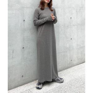 ワンピース 「TALL/2Tサイズあり」カットリブロングワンピース
