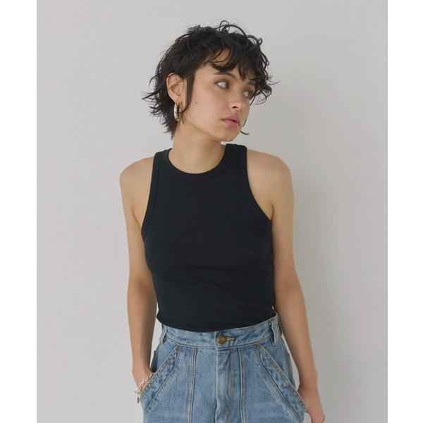 タンクトップ ノースリーブ Basic Rib Tank Top /Basicリブタンクトップ レデ...