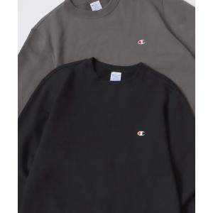 トレーナー スウェット Champion/チャンピオン コットンUSA 裏起毛 ロゴワッペン ワンポイント刺繍 クルーネック スウェット トレーナー/