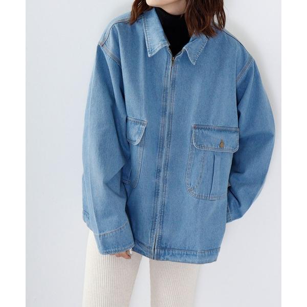 デニムジャケット gジャン 12oz デニム 両胸ポケットブルゾン セットアップ対応 メンズ レディ...